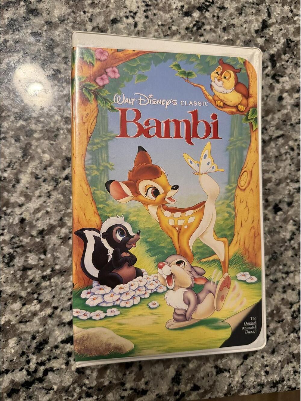 Disney’s Bambi VHS Disney Classics White Clamshell Case Vintage